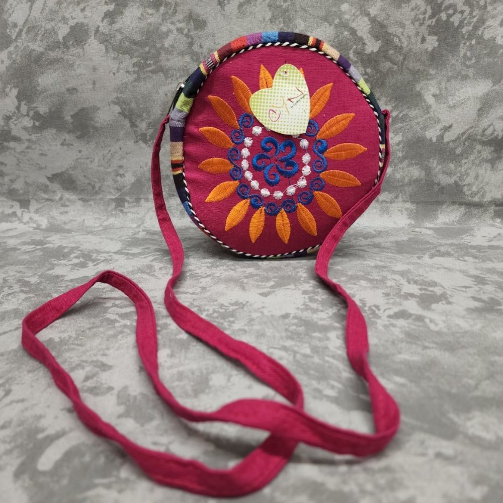 Cyn by Cynthia Mehra Round Bag Crossbody - Fabric - Colorful